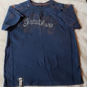 Point Zero Dark Blue Graphic Tee